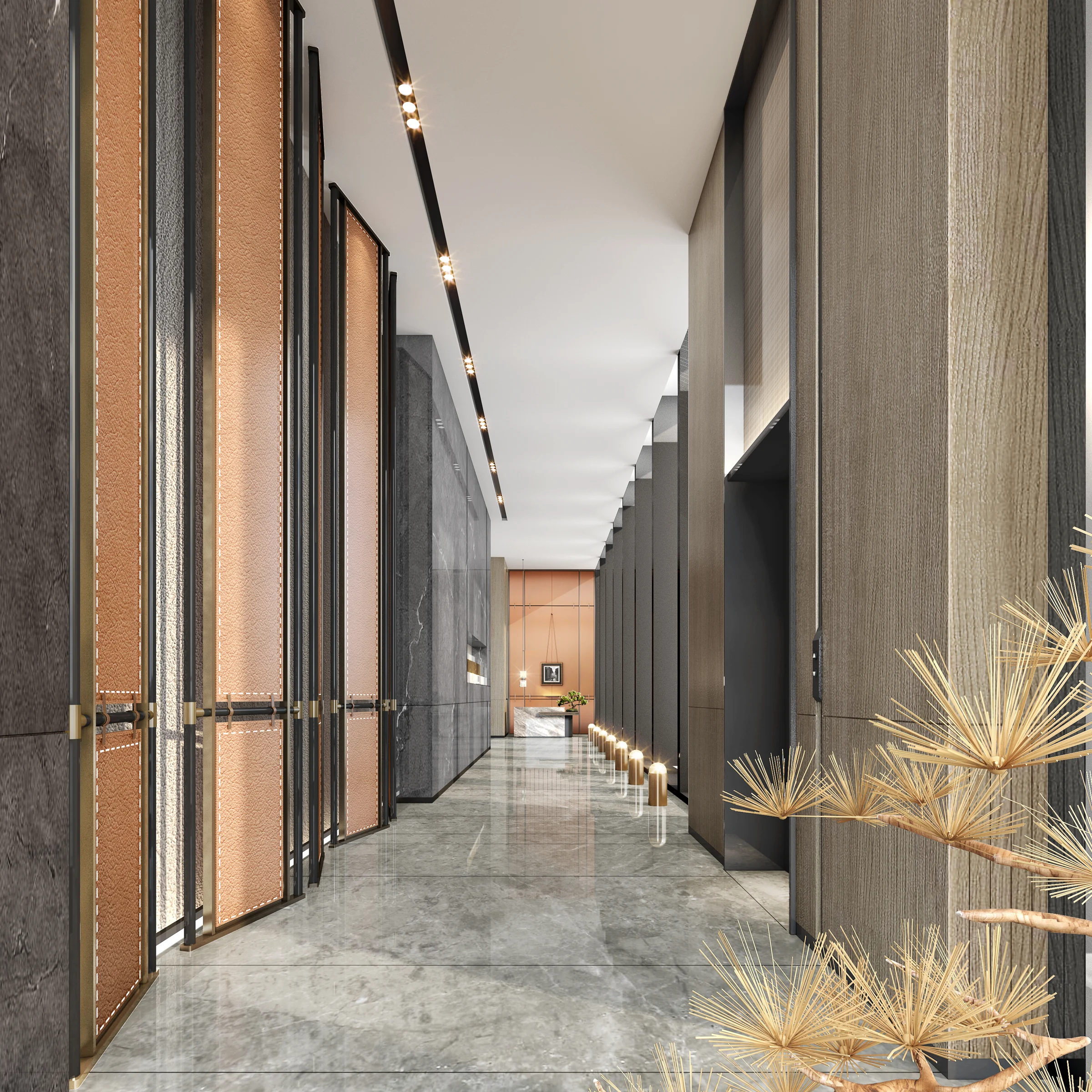 Showroom nội thất với vật liệu ấm — Portfolio photography